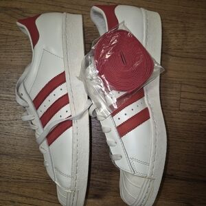 Adidas White and Red Sneakers